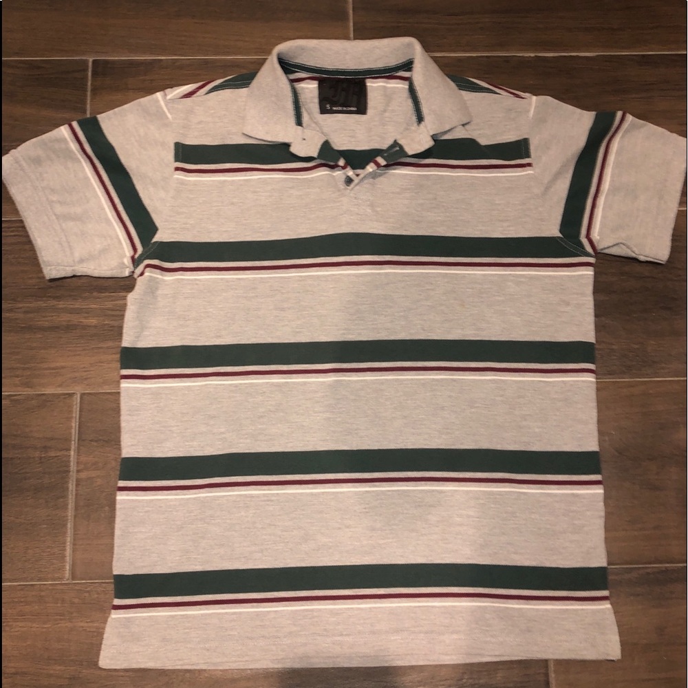 Boys striped collared shirt